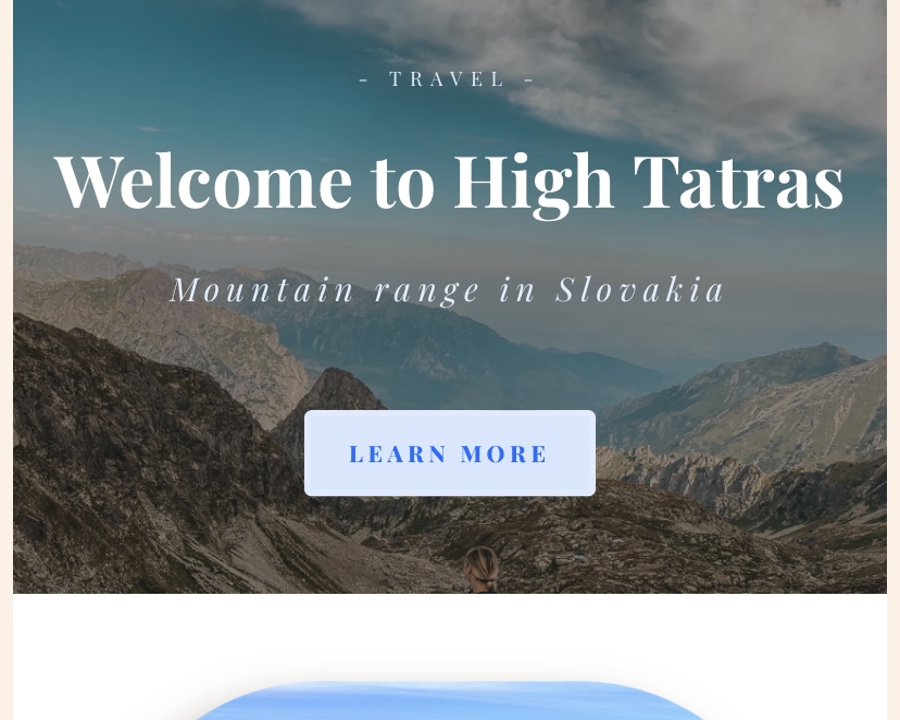 Tatry travel project preview