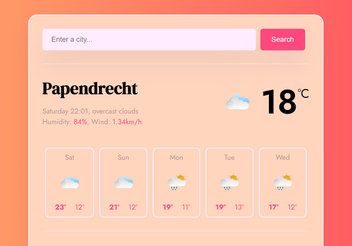 Weather project preview